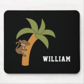 サルパーソナライズされた名前をカスタムする新学期 マウスパッド (正面)