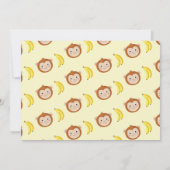 サルパーティー誕生日スイングフォトイエロー 招待状 (裏面)