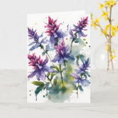 サルビア - 水彩花 iPad mini カバー カード (黄色い花)