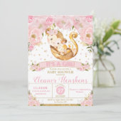 サルフローラベビーシャワー招待状ガール 招待状 (スタンド正面)