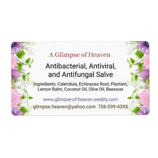 サルベラベル – 前面 ラベル (正面)