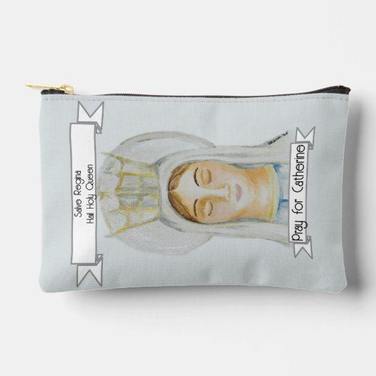 サルベレジーナヘイルホーリークイーンロザリオ祈りの言葉ポーチ アクセサリーポーチ (正面)