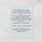 サルベレジーナヘイルホーリークイーン祈りの言葉カード 名刺 (裏面)