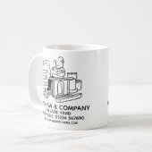 サルベージヤードビジネス促進コーヒーマグ コーヒーマグカップ (正面左)