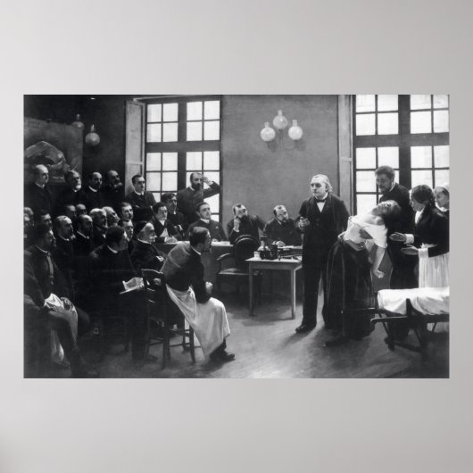 サルペトリエールでのドクターシャルコットのレッスン ポスター (正面)