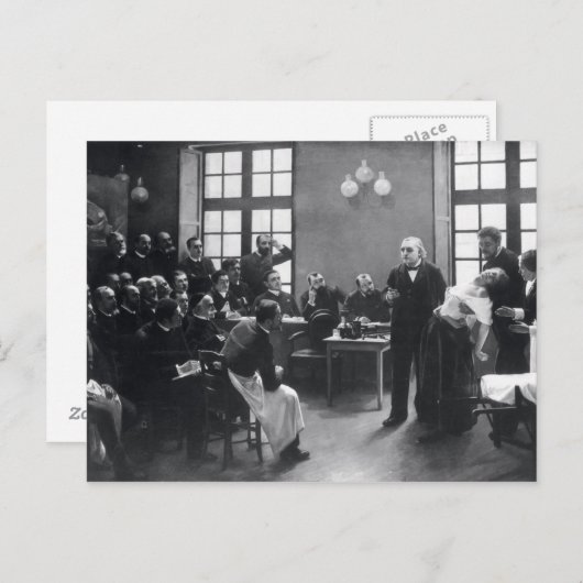 サルペトリエールでのドクターシャルコットのレッスン ポストカード (正面/裏面)