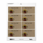 サルボックスムーン素朴出荷ラベル ラベル (フルシート)