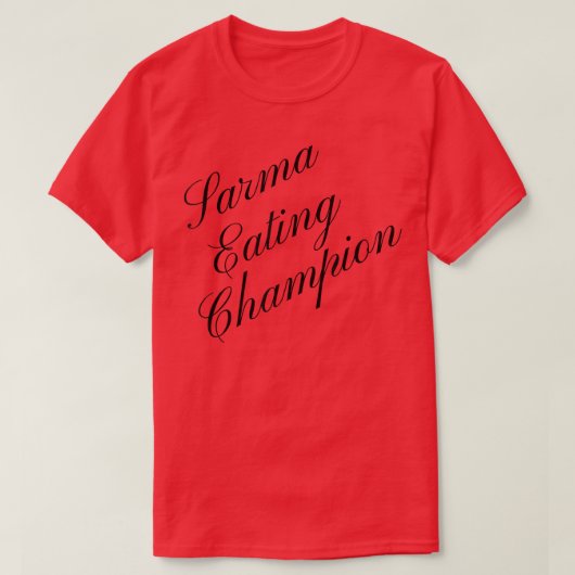 サルマ食べのチャンピオン競合食べ食の続き Tシャツ (デザイン正面)