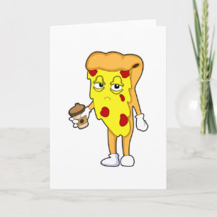 サルミーチーズのピザとコーヒー カード