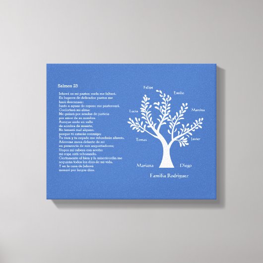 サルモス23 - Psalm 23ファミリーツリー キャンバスプリント (正面)