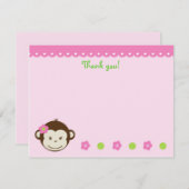 サルモダンガール空白のサンキュー ノートカード (正面/裏面)