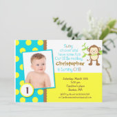 サルモダンフォトバースデーパーティーへの招待 招待状 (スタンド正面)