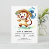 サルモダン素朴誕生日 招待状 (スタンド正面)