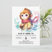 サルモダン素朴誕生日 招待状 (スタンド正面)