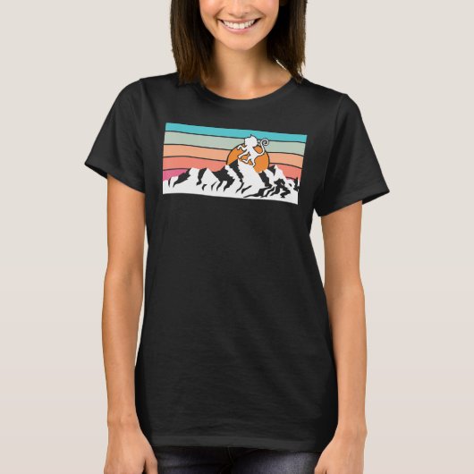 サルレトロヴィンテージ野生動物男性へ女性4 Tシャツ (正面)