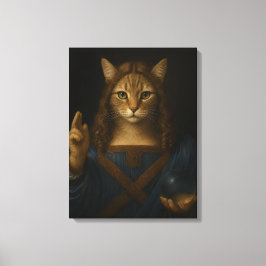 サルヴァトール・ムンディ 猫 ルネサンス パロディ アート キャンバスプリント