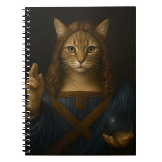 サルヴァトール・ムンディ 猫 ルネサンス パロディ アート ノートブック (正面)