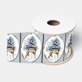 サルーキのクリスマス グログランリボン