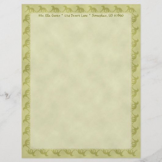 サルーキのシルエット レターヘッド (正面)