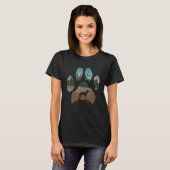 サルーキ パウ ママ パパ 犬 女性 Tシャツ (正面フル)