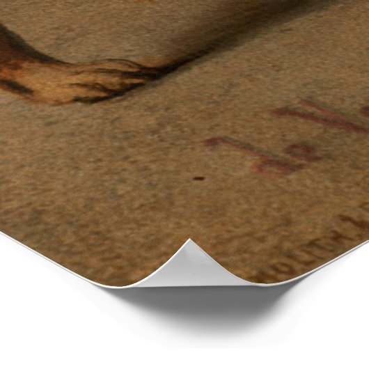 サル乗馬犬 ポスター (角)