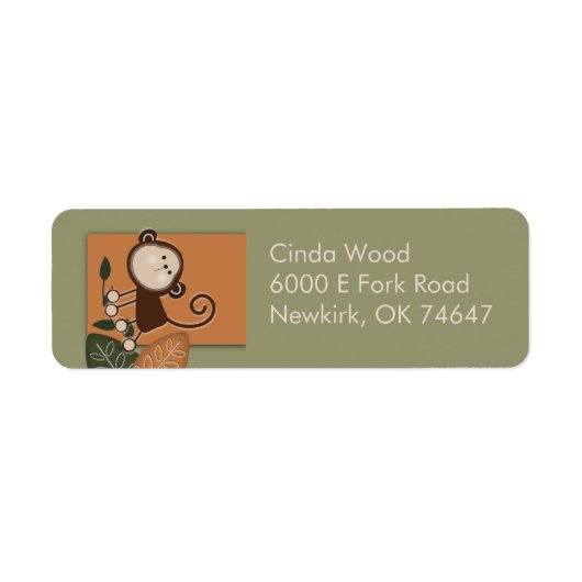 サル住所 シール (正面)