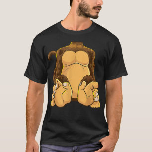 サル体衣装ヘッドレスチンパンジーおもしろいサル Tシャツ