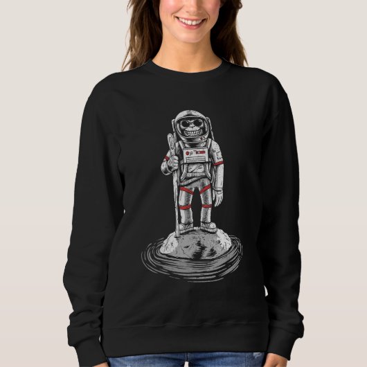 サル宇宙サル スウェットシャツ (正面)
