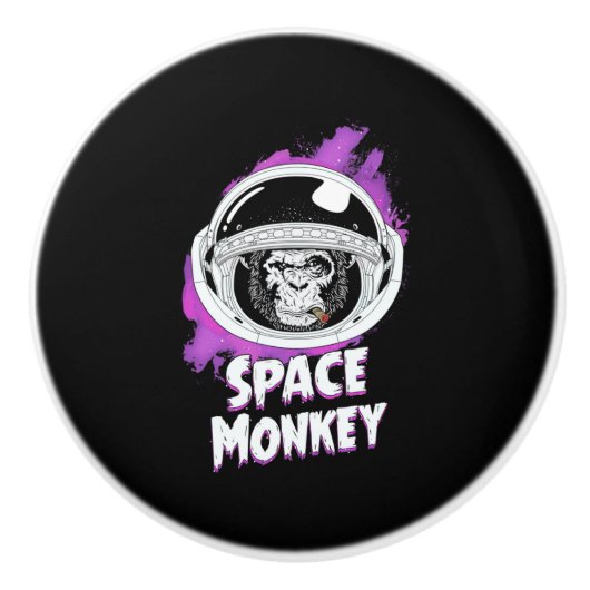 サル宇宙サル セラミックノブ (正面)