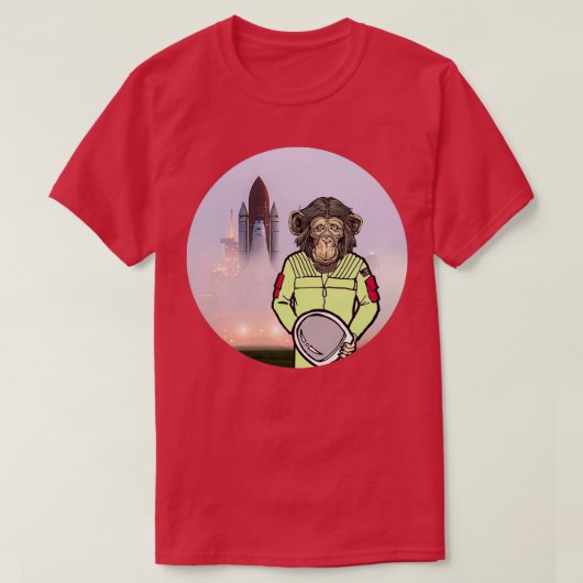 サル宇宙飛行士クルー Tシャツ (デザイン正面)