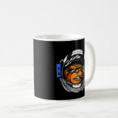 サル宇宙飛行士宇宙エイプチンプサイエンスフィクション コーヒーマグカップ (正面右)