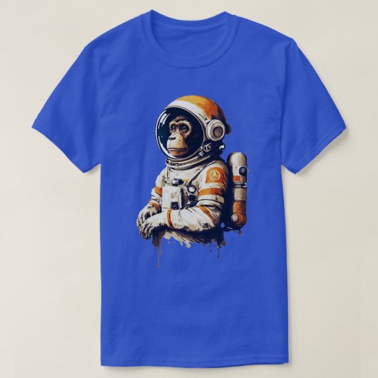 サル宇宙飛行士2 Tシャツ (デザイン正面)
