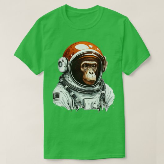 サル宇宙飛行士 Tシャツ (デザイン正面)