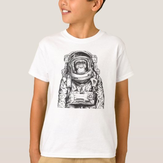 サル宇宙飛行士 Tシャツ (正面)