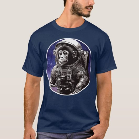 サル宇宙飛行士 Tシャツ (正面)