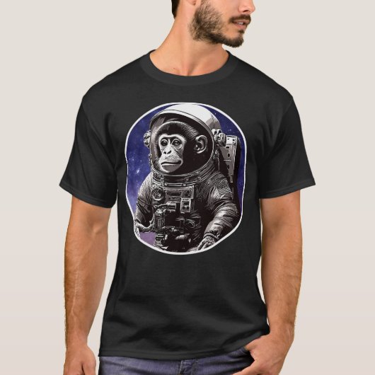 サル宇宙飛行士 Tシャツ (正面)