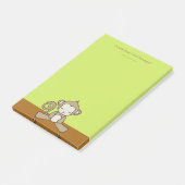 サル座って楽しそうなかわいい&かわいい ポストイット (アングル)