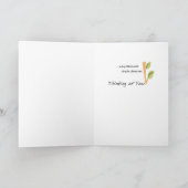 サル楽しむの木への誕生日 カード (内部)