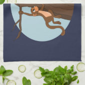 サル登山ツリーのキッチンタオル キッチンタオル (折り畳み)