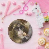 サル登山ツリー写真 ペーパープレート (パーティー)