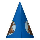 サル登山ツリー漫画パーティー帽子 パーティーハット (裏面)