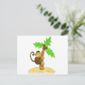 サル登山木 ポストカード (スタンド正面)