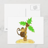 サル登山木 ポストカード (正面/裏面)