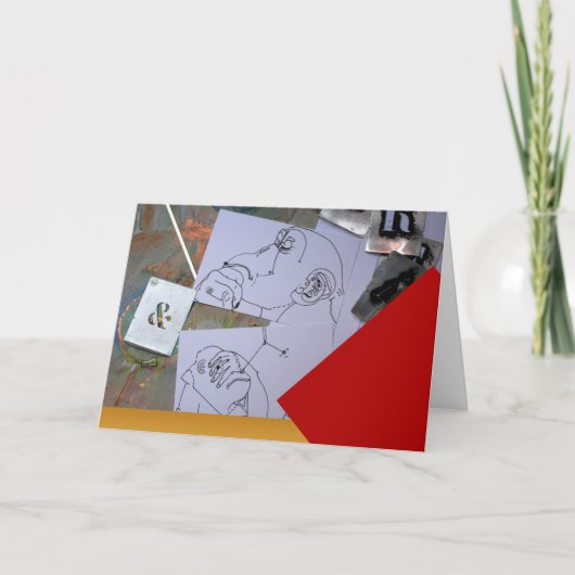 サル考えるが年賀状について シーズンカード (正面)