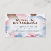 サル裁縫キルトキルターキルティングシーストレス 名刺 (裏面)