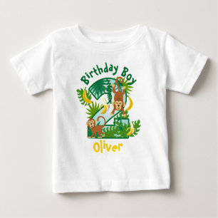 サル誕生日シャツセカンドサル誕生日ボーイ ベビーTシャツ