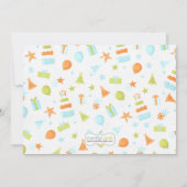 サル誕生日パーティー招待状 招待状 (裏面)