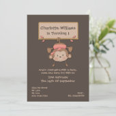 サル誕生日パーティー 招待状 (スタンド正面)