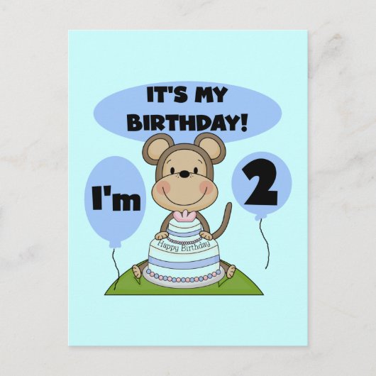 サル誕生日ボーイ第2回Tシャツ&ギフト ポストカード (正面)