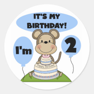 サル誕生日ボーイ第2回Tシャツ&ギフト ラウンドシール